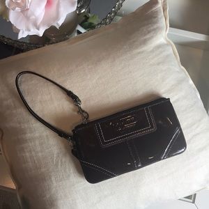 Coach Plum Wristlet Cluth